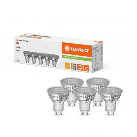 5er Pack Ledvance GU10 PAR16 Reflektor 36° 4,5W wie 50W dimmbarer warmweißer Strahler 2700K 90Ra